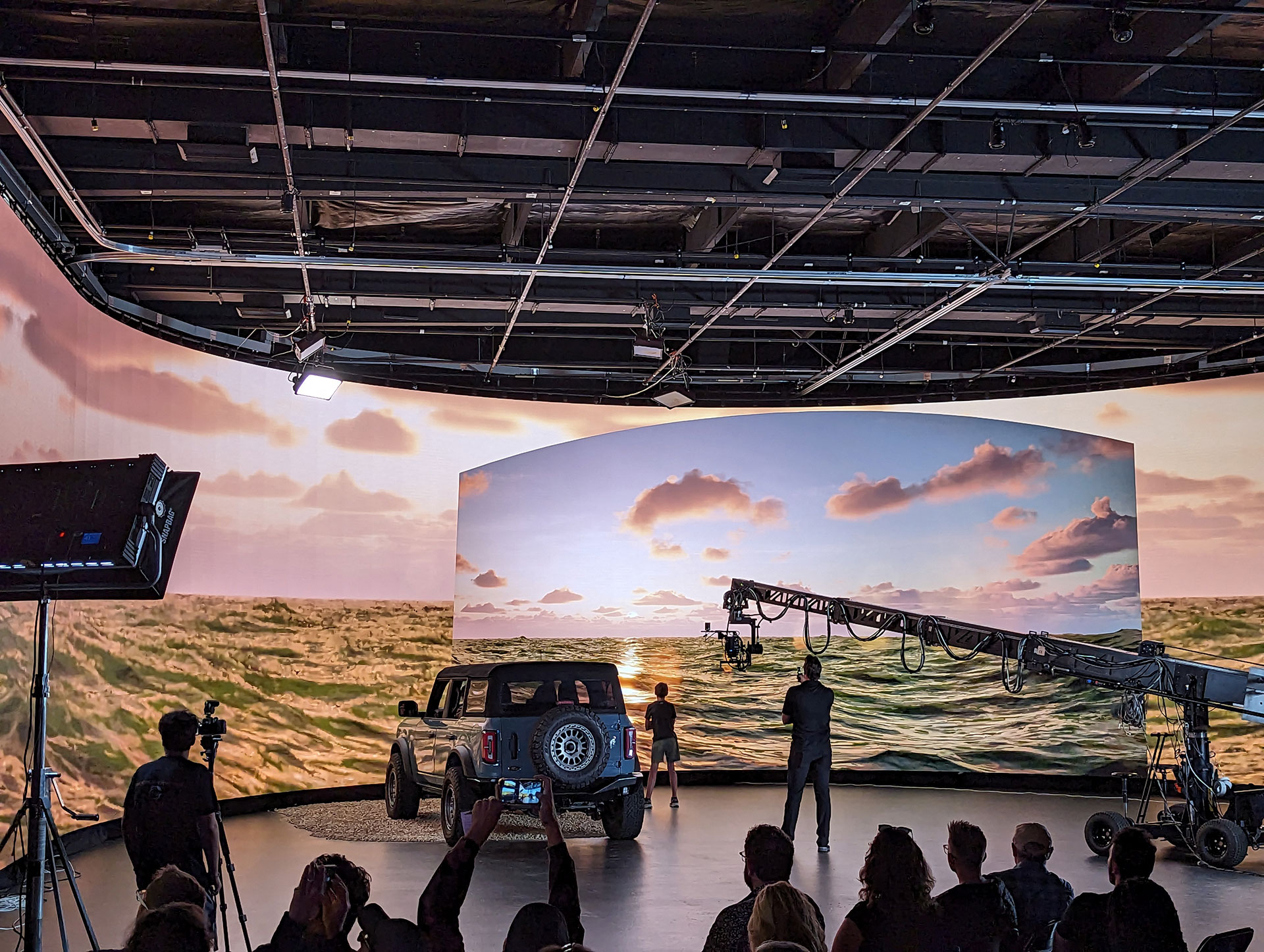Virtual production environment on Goal Line Studio A’s LED volume